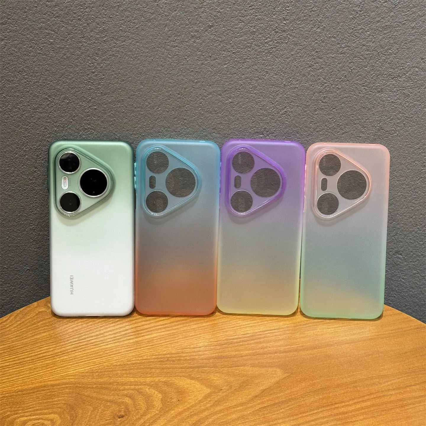 Fashion Matte Translucent Gradient Slim TPU Soft Phone Case Cover