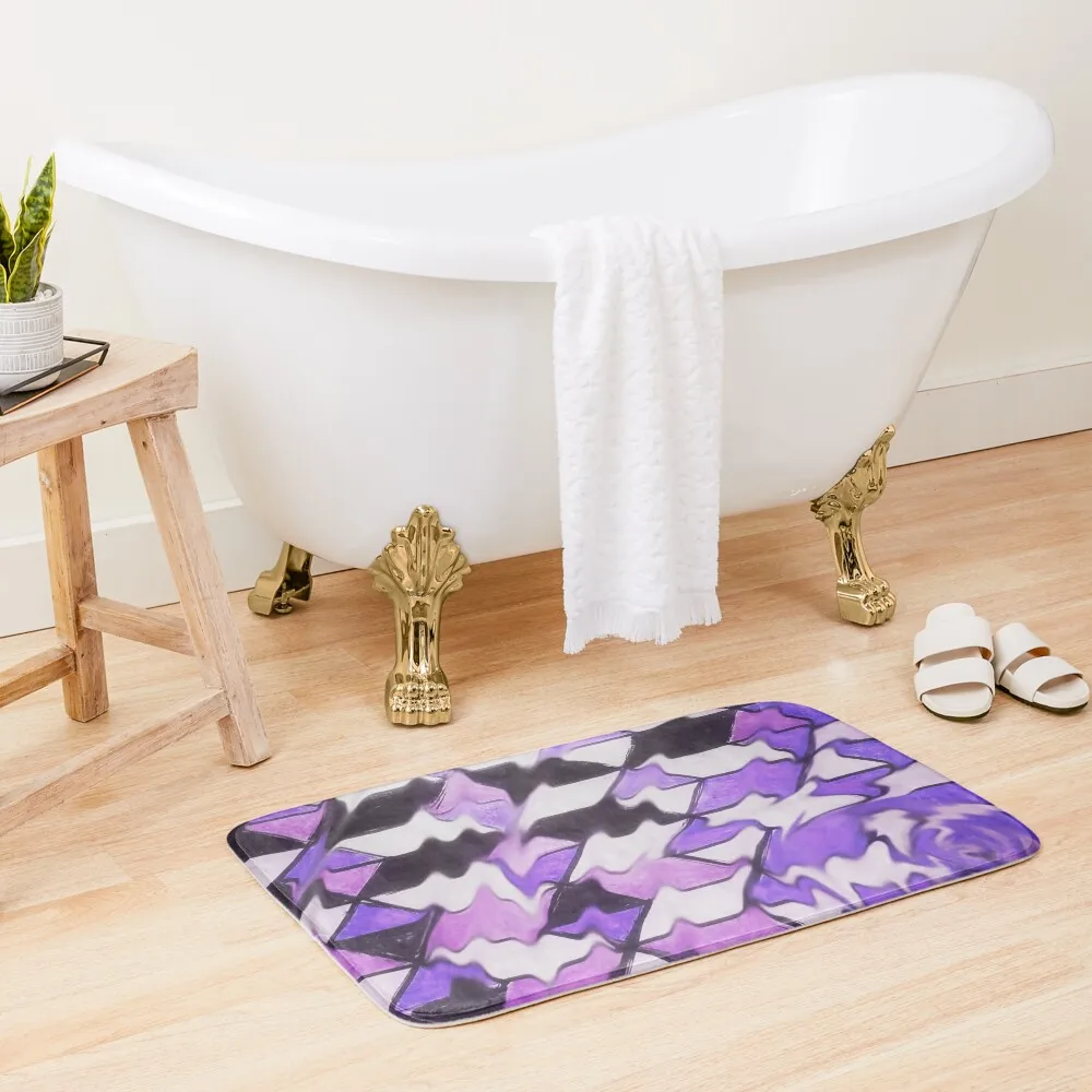 

Checkered Singularity Violet Bath Mat Bathroom Floors Carpet Bathrooms DoorFor Entrance Door Toilet Floor Mat