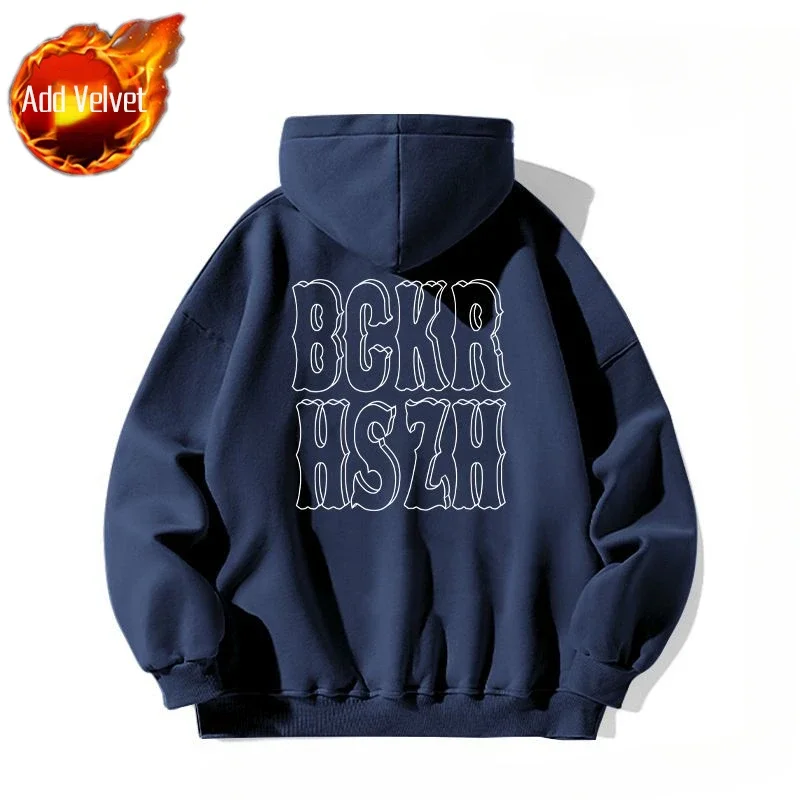 thumbnail image 1 of Sudadera con capucha para hombre, sudadera holgada y cálida de otoño para hombre, novedad en tops, sudadera de invierno emo, ropa de sobreajuste, ofertas, ropa Y2k, XXL, 1 of 5