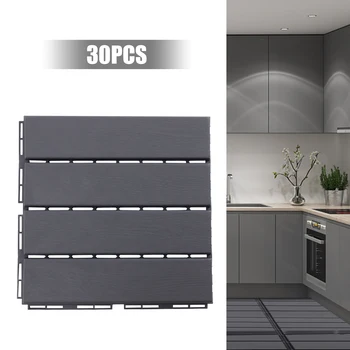 30 Pack Interlocking Deck Tiles Garden Floor Boards Outdoor Flooring Patio Floor Decking Tiles Anti-slip Home Decor Accessories 1