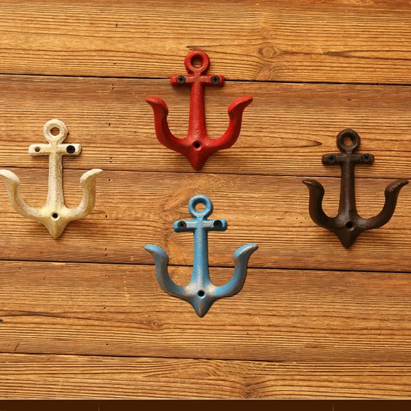 Strongwell Metal Anchor Rack Clothes Key Hat Towel Wall Hook Hanger Door Wall Mounted Crafted Classic Antique Cast Iron