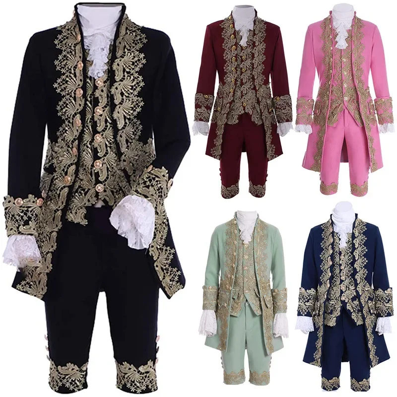 

18th Century Victorian Gentleman Elegant Costume Aristocrat Cosplay Medieval Royal Men Court Costume Victorian Men's Outfit