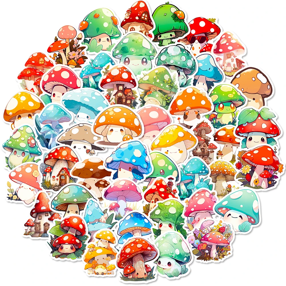 

10/30/50PCS Anime Cartoon Mushroom Cute Stickers Aesthetic DIY Skateboard Laptop Helmet Phone Dream Graffiti Sticker Decal Toy