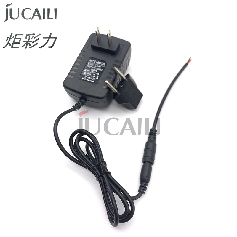 JCL EU US Plug Power Adapter Supply Converter AC 100-240V to DC 24V 1A for DTF UV Ink Cartridge Tank