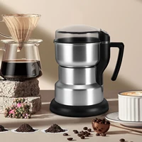 Moulin à café électrique 400W, moulin à épices, grand moulin de cuisine domestique avec poignée, prise EU, pour grains de café, épices, poivre, graines, herbes, aliments secs 8