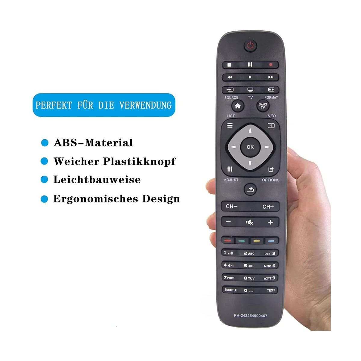 Replacement for Philips Remote Control, Universal Remote Control for Philips  40PFL5007H/12 40PFL5007K/12 40PFL5007T/12 - AliExpress