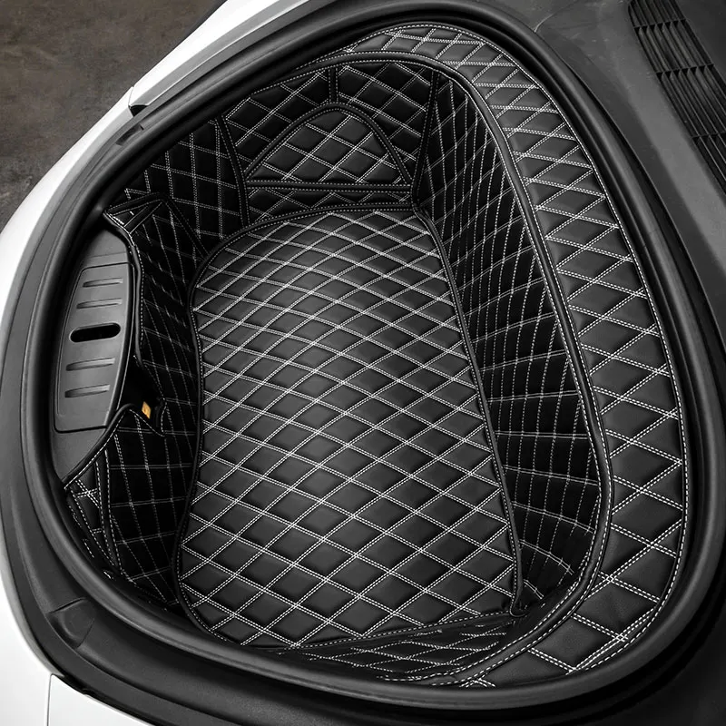 

Car Trunk Boot Mat Suitable Front Cargo Liner PU Leather For Tesla Model Y 2022 2021 2020 Accessories Model 3 2022 2021 2022