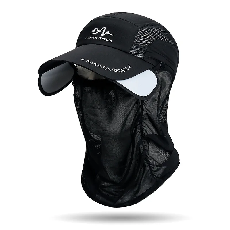 360 ° قبعة شمس محمولة لصيد الأسماك، ركوب الدراجات...