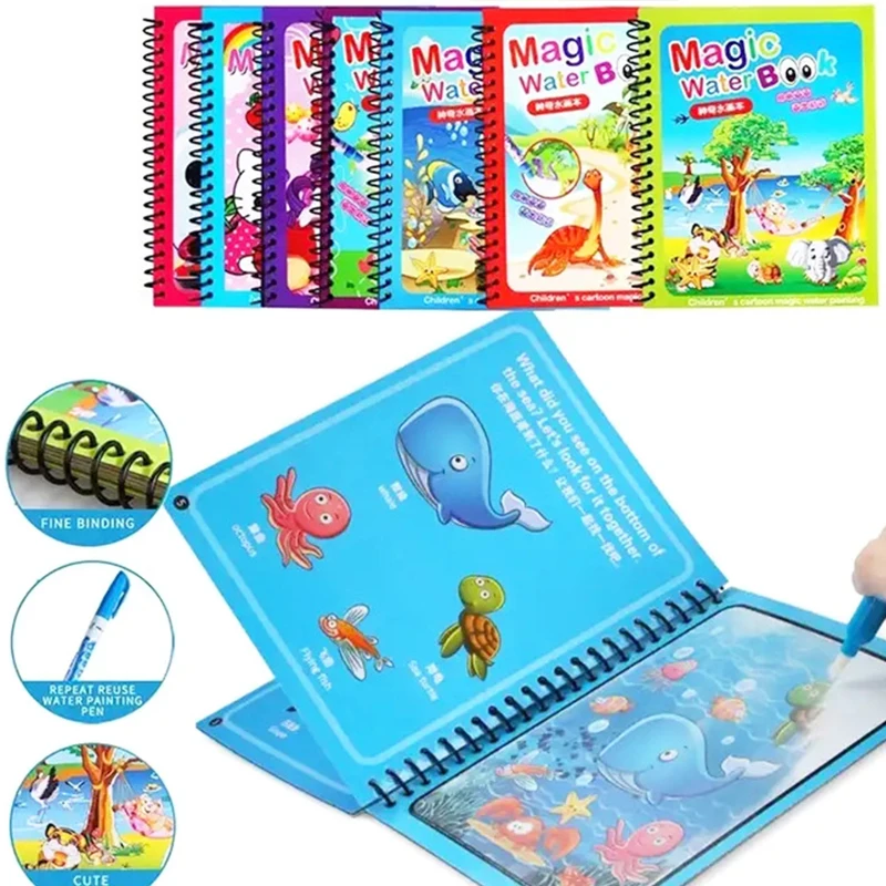 Kids Montessori Toys Reusable Water Drawing Book Painting Drawing educational toys water drawing book drawing toy educational drawing toy water drawing books children painting book