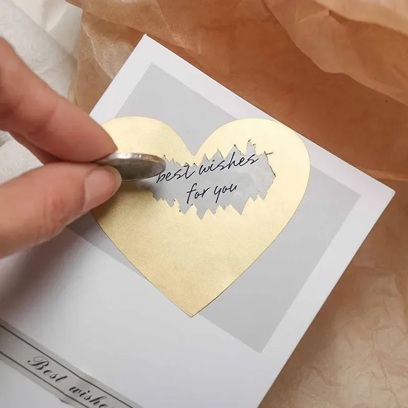 Self-adhesive labels with transparent scratch-off coating for lottery tickets scratch-off stickers gift packaging seals