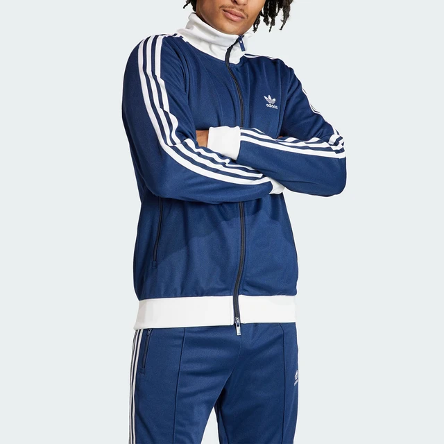Adidas véritable trèfle hommes rétro col montant sport veste cintrée IP0418 1