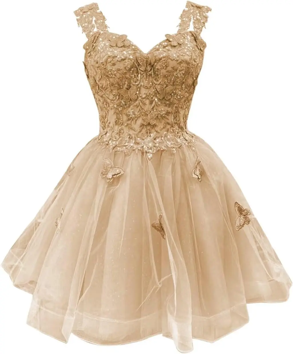 gold and black lace dress Gold-Trimmed Long Black Prom Dress: Ladivine CM358 Black Gold / 2