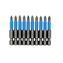 

10pc 50mm PH1 PH2 PH3 PZ1 PZ2 PZ3 Magnetic Screwdriver Bit Set 1/4" Hex Shank Anti Slip Phillips Electric Power Tool Accessories
