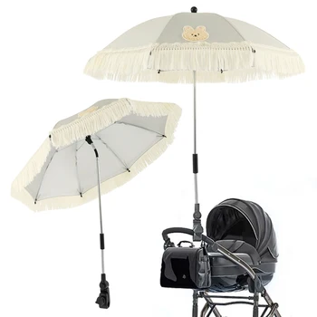 Ombrello per passeggino Ombrellone per bambini Protezione UV Nappa universale impermeabile Accessori per copertura per passeggini regolabili carini