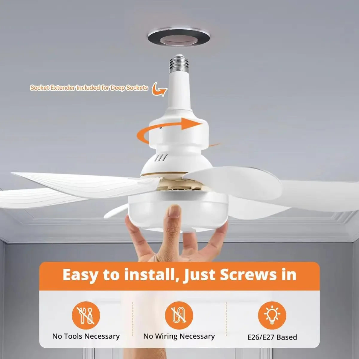Household detachable fan blades, small fan, restaurant bedroom, intelligent remote control ceiling fan, wind and light adjustmen 5