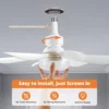 Household detachable fan blades, small fan, restaurant bedroom, intelligent remote control ceiling fan, wind and light adjustmen 5