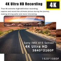 11.26 "UHD 4K 2160P voiture Dvr GPS WIFI miroir Dash Cam double lentille Dashcam IPS écran caméra lecteur enregistreur flux rétroviseur 2