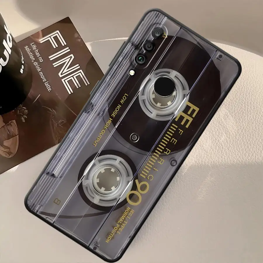 Vintage Cassette Tape Black Soft Shell Case