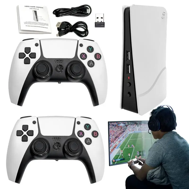 

Electronic Game Console 2.4g Playing Console With 40000 Game 40000 Game 4K Hd Dual Wireless Controller Game Device