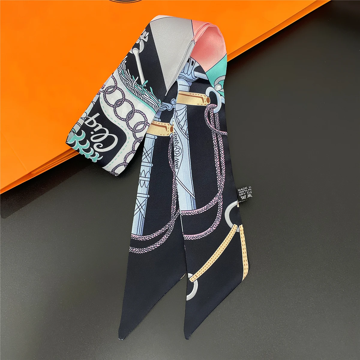 Women Scarf 2024 New Brand Design Luxury Twill Silk Scarf Fashion Headband Foulard Skinny Hair Bag Scarves Neckerchief - 2
