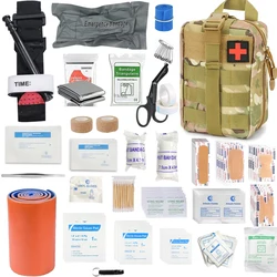 Comprehensive 156-Piece Multifunctional First Aid Kit for Home, Outdoor, Travel, and Adventure Use (Khaki)