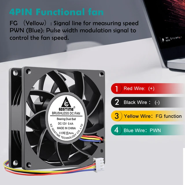 92mm X 25mm 24V DC Brushless Exhaust Fan - Dual Ball Bearing Cooler For Electronics