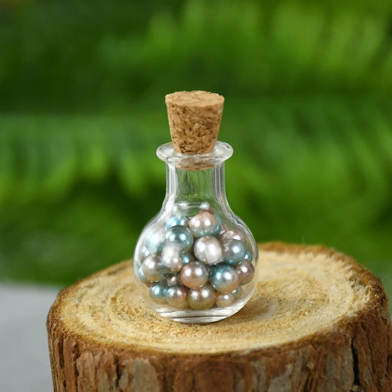 10pcs Cute Glass Bottles glass bottles mini glass bottles With Cork Stopper Mini Clear Wishing Bottles Message Favor Containers For Wedding Birthday Party Decor