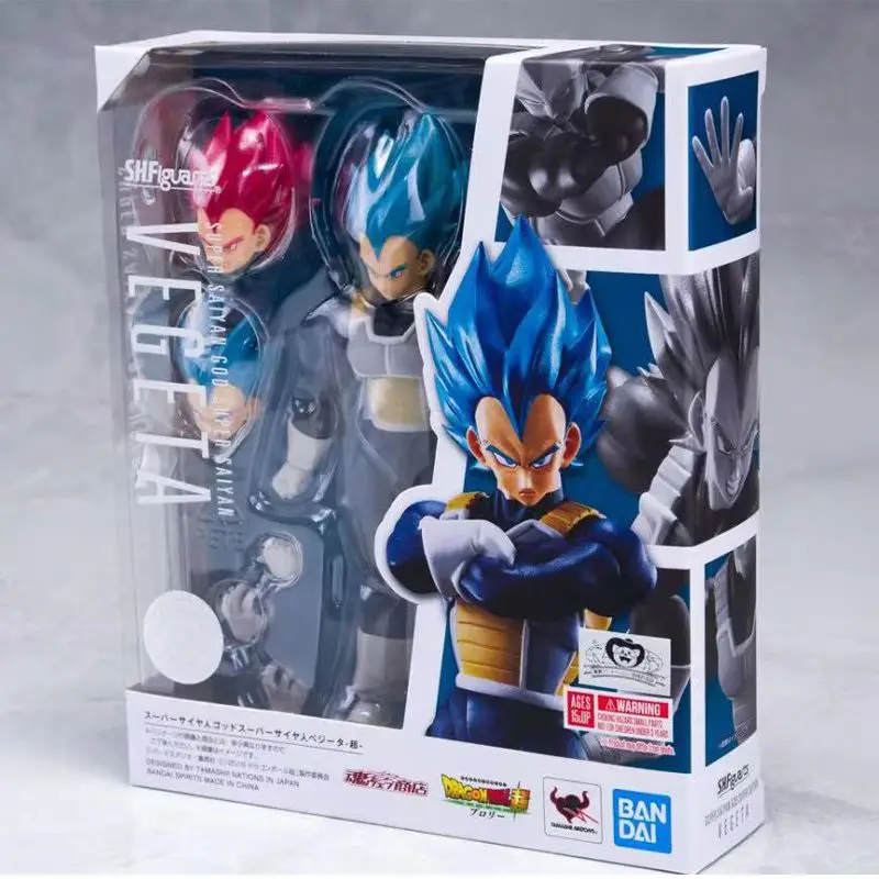 

Original BANDAI S.H. Figuards Blue Hair Vegeta IV Red Hair Theatre Edition Dragon Ball Z In Stock Anime figure Model Toys