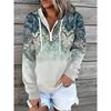 Plus Size New Women's Print Hooded Sweatshirt Kangaroo Pocket Long Sleeve Warm Hoodie Female Autumn Casual Loose Tops