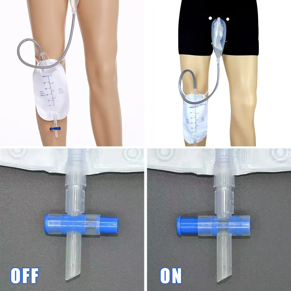 Hot 5 Pcs Catheter Urine Bags For Mens Urine for Men Type Pvc Patient Postoperation Drainage Baby 500ml