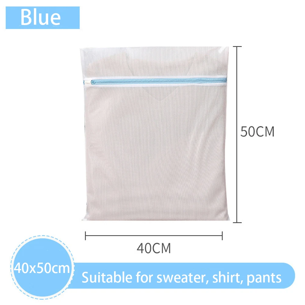 7pcs Laundry Bags Clothes Protect Bags For Washing Machine Travel Dirty Clothing Organize Laundry Basket Blue Zipper Washing Bag 5