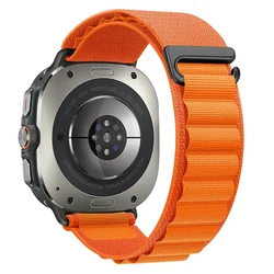 Alpine Loop Sport Nylon Bracelet for Smartwatch 47mm - Ultra Strap Accessories (Orange)