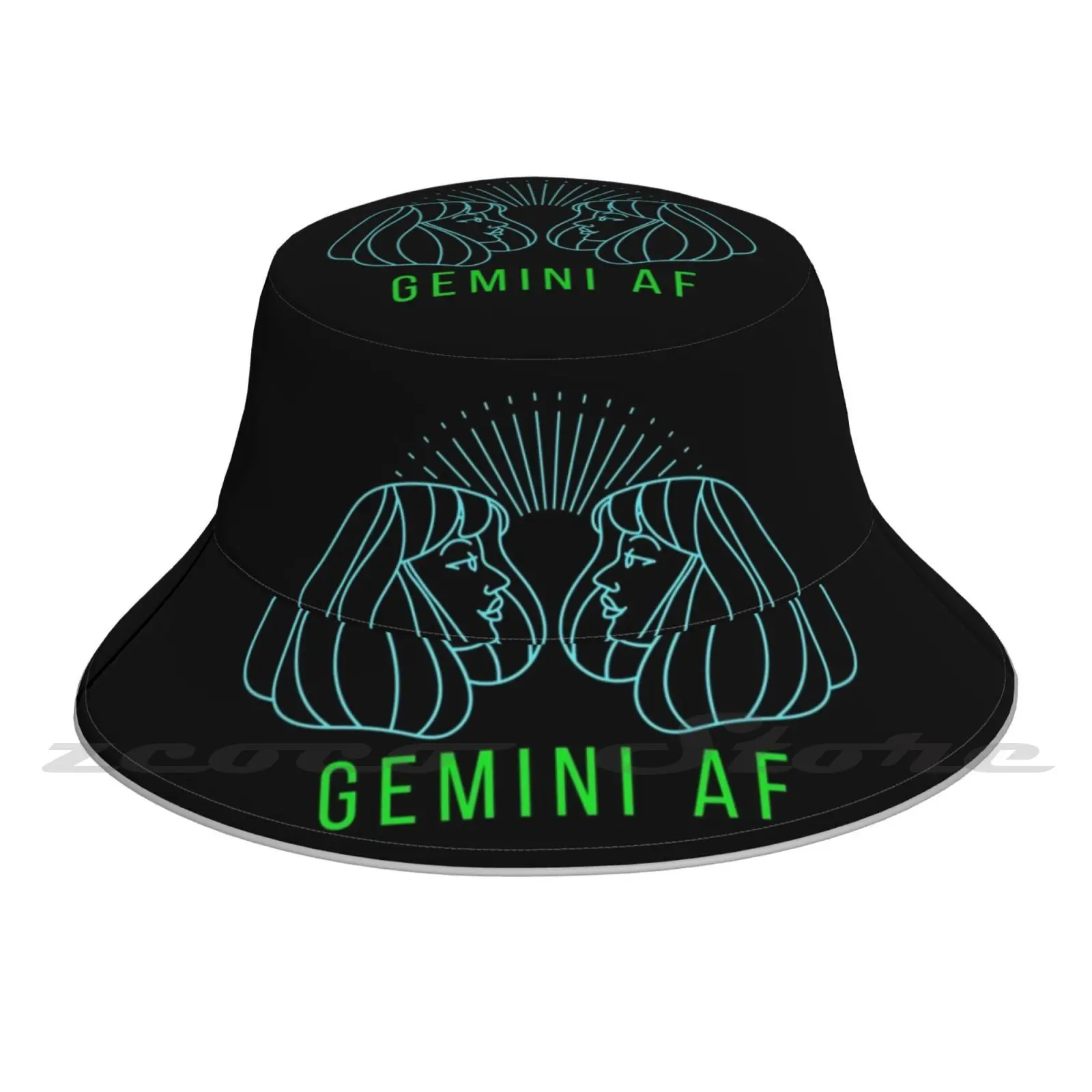 

Gemini-Zodiac Sign Bucket Hat Outdoor Sports Breathable Present Fashion Cap Gemini Gemini Gemini As Gemini Girl Gemini Season