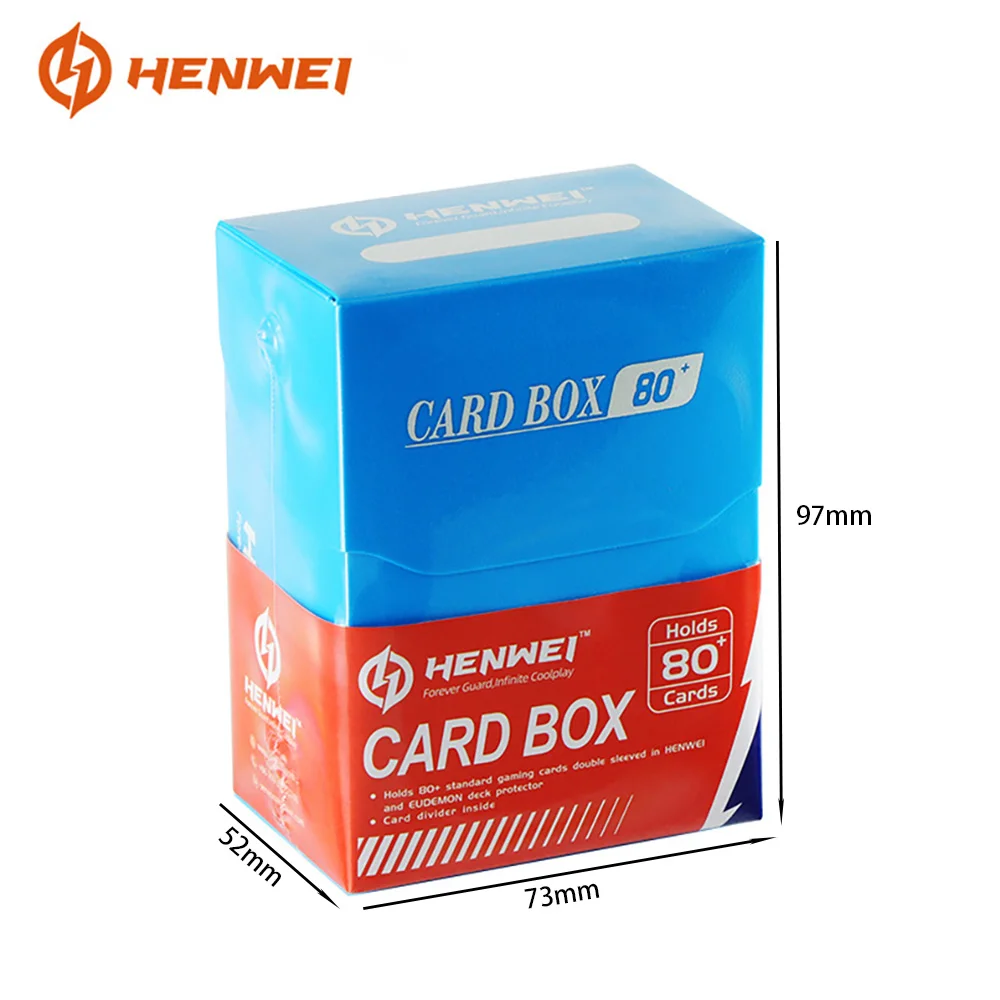 Premium 80+ Card Capacity Deck Organizer Box with Divider