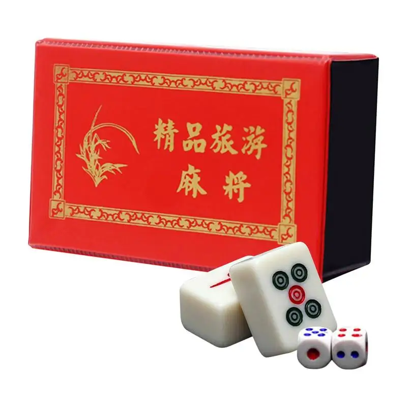 Casa mahjong conjunto jogo de mesa mah-jong viagem jogo de tabuleiro  entretenimento interno chinês engraçado família mesa jogo de tabuleiro