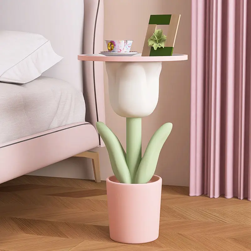 Nordic Stijl Tulp Vorm Opslag Bijzettafel Woonkamer Sofa Kant Kleine Salontafel Ins Slaapkamer Nachtkastje Hoek Tafel Thuis decor