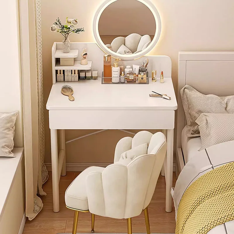 

Study Bedroom Vanity Table Makeup Mirror Storage Drawers Dressing Table Tool Chest Women Stool Vestidores Entrance Furniture