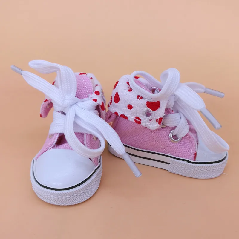 Taille blanche baskets en toile pour poupée Paola retina, Mini chaussures  de gymnastique à la mode pour Tilda,1/4 Bjd, accessoires pour poupées