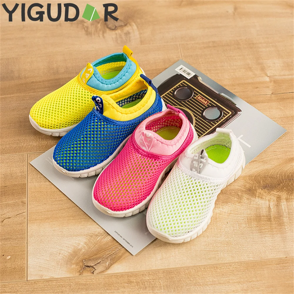

Summer Boys Soft Net Sport Shoes Fashion Light Mesh Sneakers Kids Children Casual Shoes Autumn Tenis Footwear Breathable Slip On