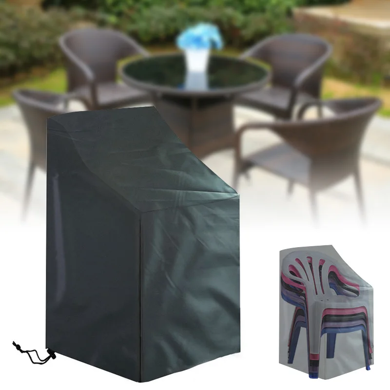 New Stacked Chair Dust Cover Storage Bag Outdoor Garden Patio Furniture Protector Waterproof Dustproof Sofa Armchair Organizer 2