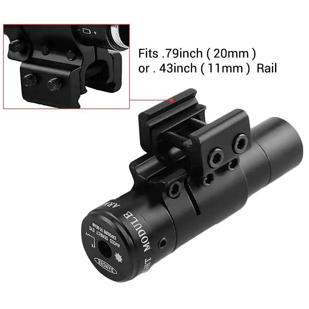 Tactical Red Dot Laser Sight Compact Red Laser Sights with Rail Mount for 11mm/20mm Rifle Pistol Airsoft with Batteries