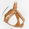 No Pull XXS Puppy Harness with Multifunction Dog Leash Soft Adjustable No Choke Escape Proof Pet Harness Vest Caramel Dog Chest 3