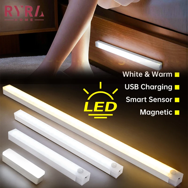 

Motion Sensor Light Wireless LED Wall Night Lights USB Rechargeable For Home Kitchen Bedroom Staircase Closet Room Aisle