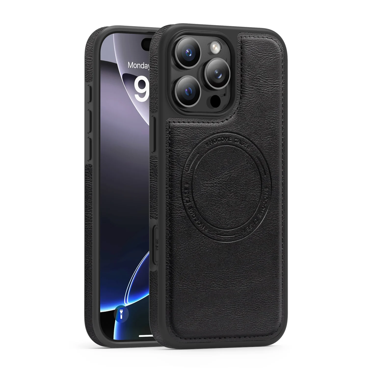 Magnetic Leather Phone Case with Camera Protection and Anti-Fall Soft Back Cover