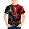 4-14 Years Kids Boys Venom Short Sleeve 3D T-shirts Tops Clothes Baby Boys Print Tees Children Clothing Kids Cartoon Outfit 2