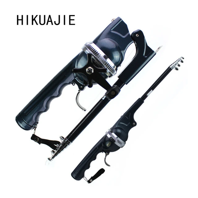 Foldable Fishing Rod with Built-in Hidden Wheel with Fishing Line Portable  Pocket Throwing Rod Road Sub Rod - AliExpress