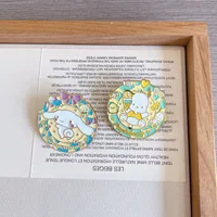 Sanrio Pins Hello Kitty Kuromi Badges Brooch Cinnamoroll Cartoon Metal Lapel Pins for Student Backpack Jewelry Accessories Gift 3