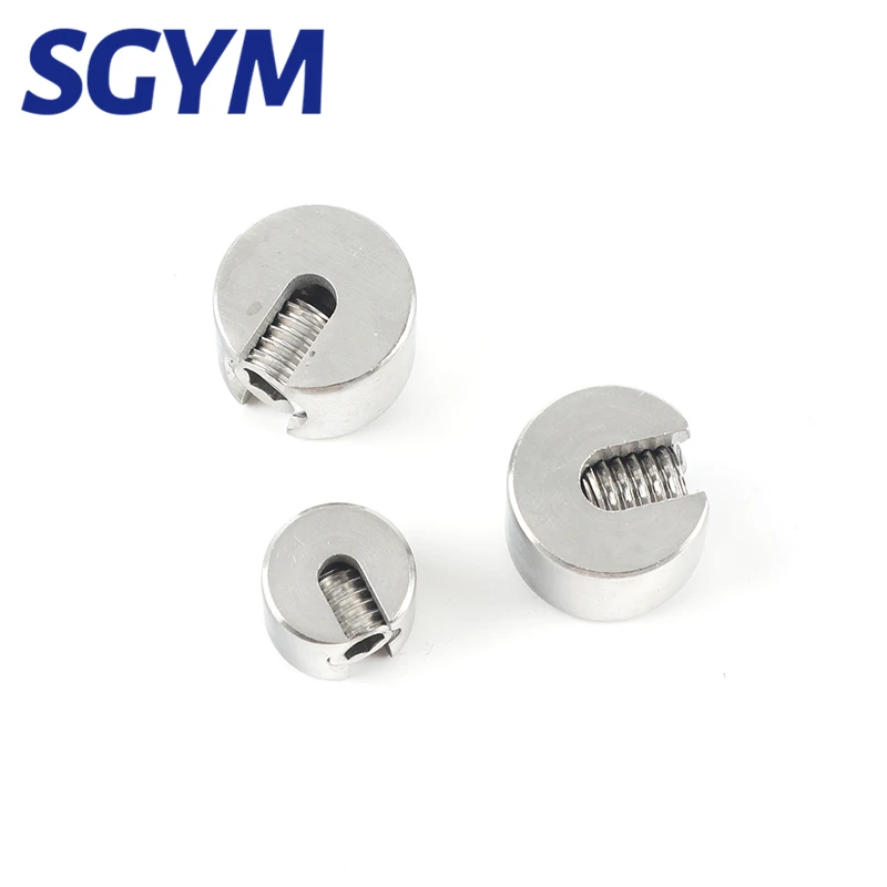 SGYM 10pcs 316 스테인레스 스틸 2/3/4/5/6mm 와이어 로프 그립 중지 소형 단일 피벗 와이어 케이블 로프 클램프
