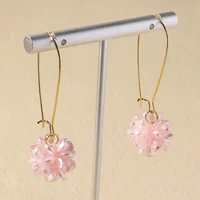 2PC Women's Fashion Trend DIY Pearl Petal Ball Earrings Outdoor Travel Carnival Banquet Party Holiday Dressing Gifts - Image 4