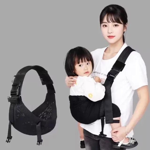Newborn Front Holding Baby Wrap Carrier Infant Kangaroo Bag Horizontal Holding Type Infant Backpacks Mesh Newborn Sling Wrap 1